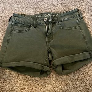 Green American Eagle shorts
